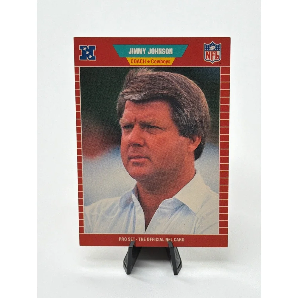 1989 Pro Set Jimmy Johnson Dallas Cowboys Head Coach Football Card 98‎